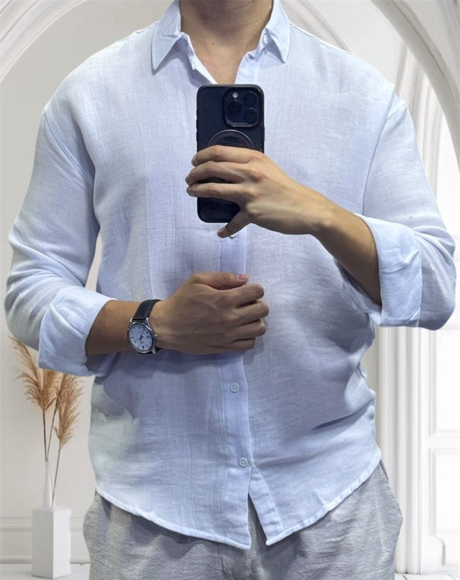 CHEMISE LIN WHITE 🤍