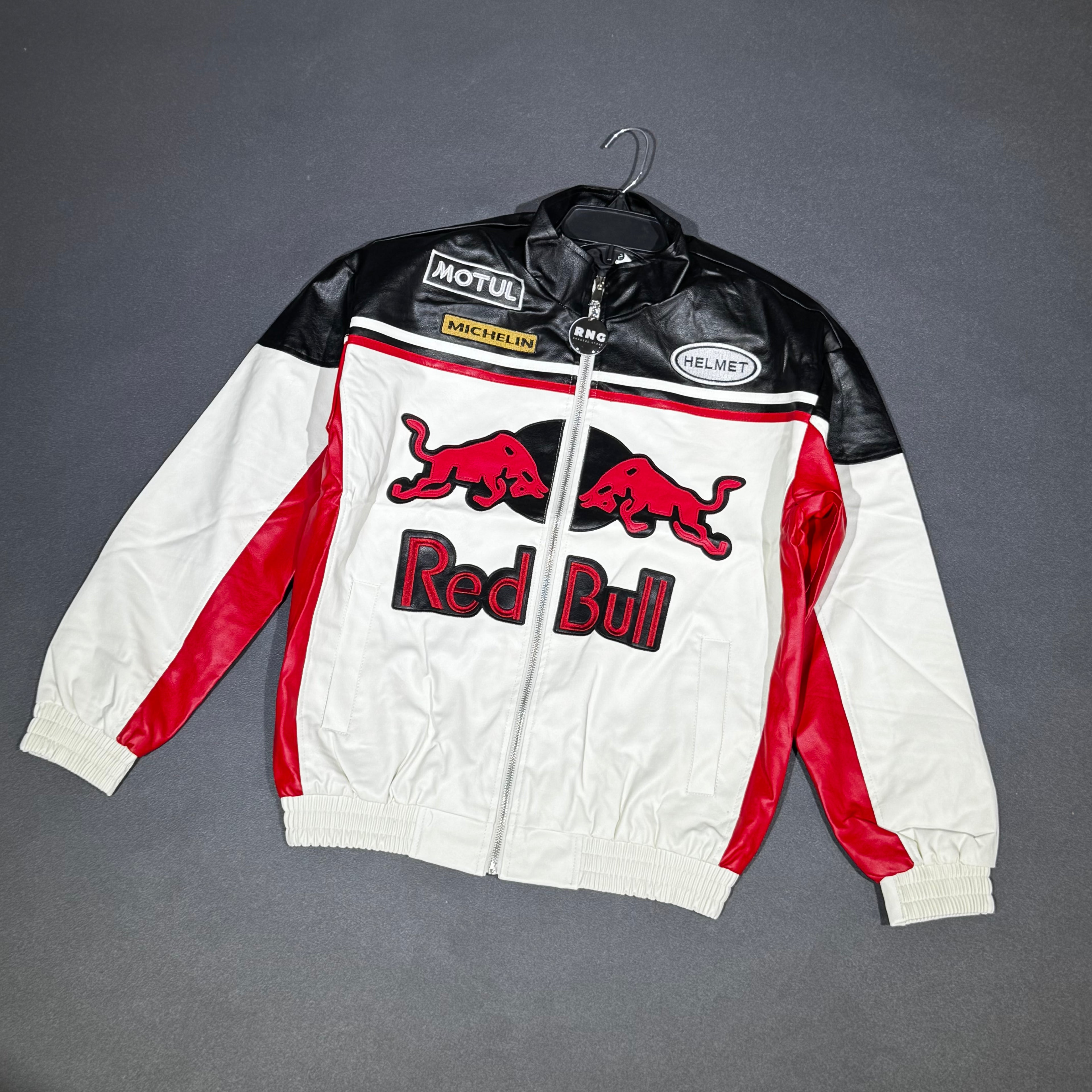 LEATHER RACING JACKET REDBULL