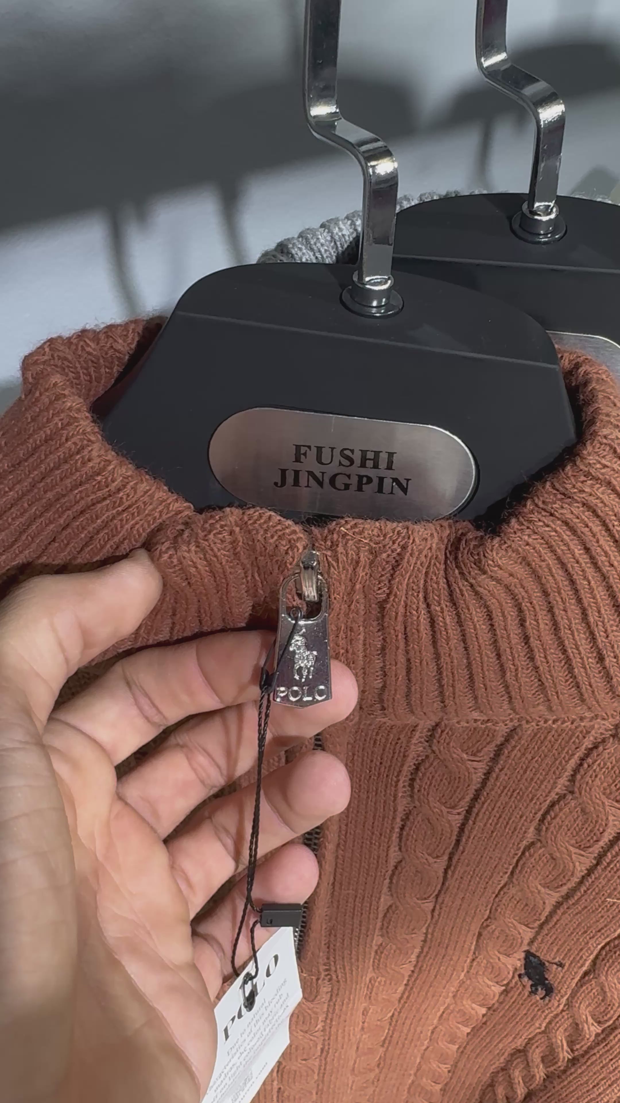 POLO RALPH LAUREN ZIP MARRON